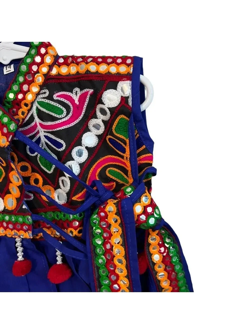NWOT Multicolor Boho Moroccan‎ Dress Mirrored Sequins Embroidered 2T